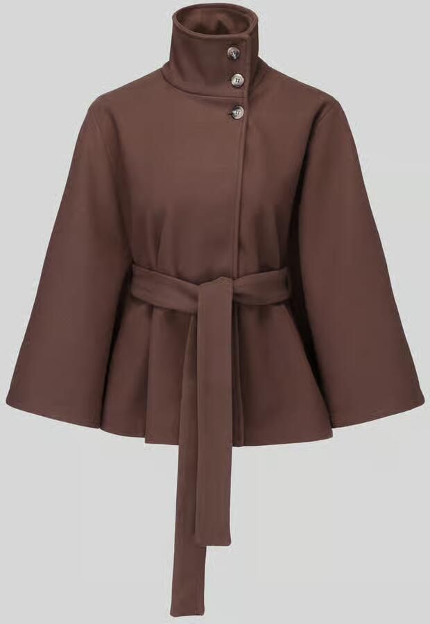 Pieces Loose fit poncho met bindceintuur model 'AIKEN' - Foto 3