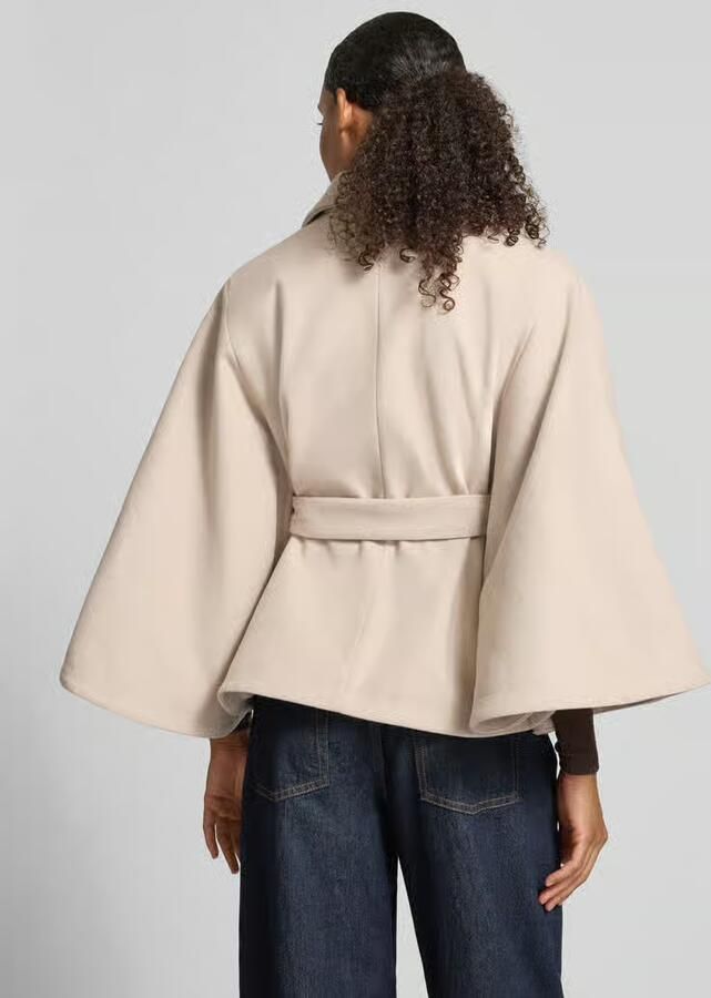Pieces Loose fit poncho met bindceintuur model 'AIKEN' - Foto 2