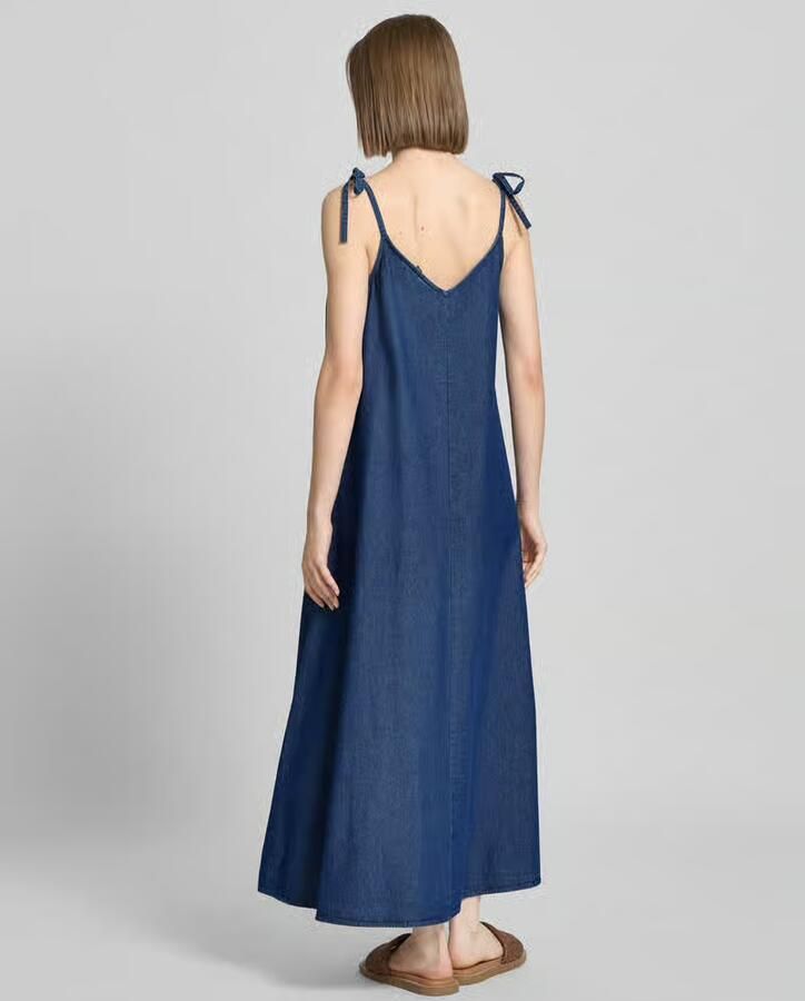 Pieces Midi-jeansjurk van puur katoen model 'TENIM'