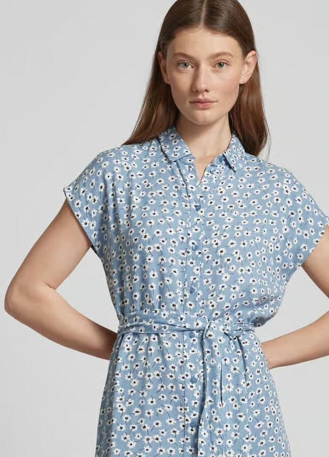 Pieces Midi-jurk met all-over print model 'NYA'