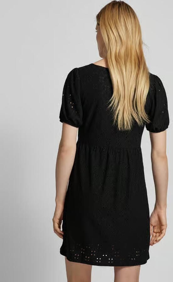 Pieces Mini-jurk met broderie anglaise
