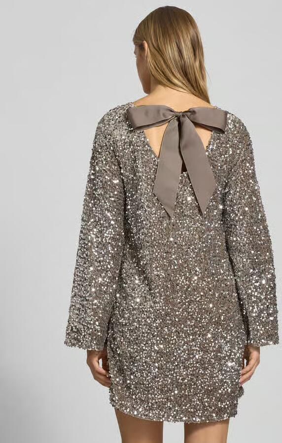 Pieces Nauwsluitende cocktailjurk met pailletten model 'KAM' - Foto 3