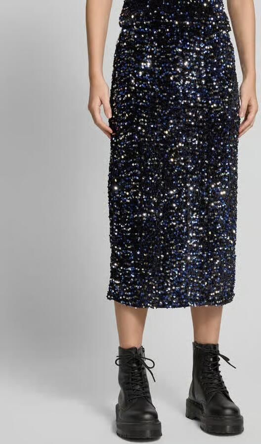 Pieces Nauwsluitende midirok met pailletten model 'KAM' - Foto 2