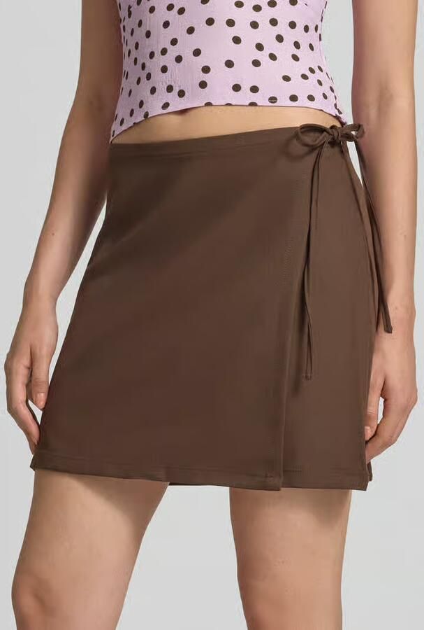 Pieces Nauwsluitende mini-rok in wikkellook model 'BOSELLA' - Foto 2