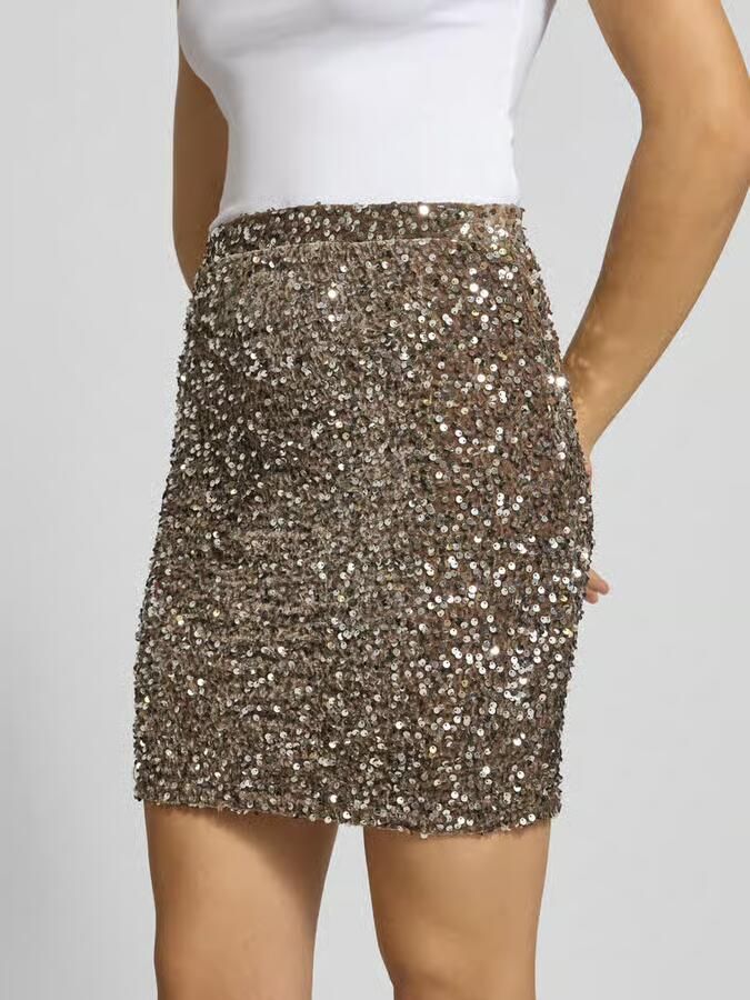 Pieces Nauwsluitende minirok met pailletten model 'KAM'