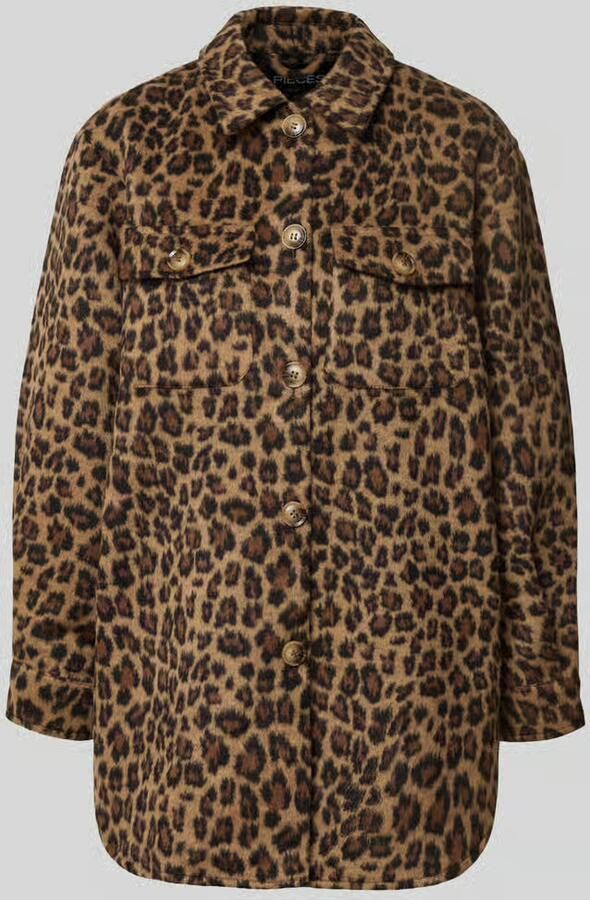 Pieces oversized hemdjack met platte kraag model 'SAGA' - Foto 7