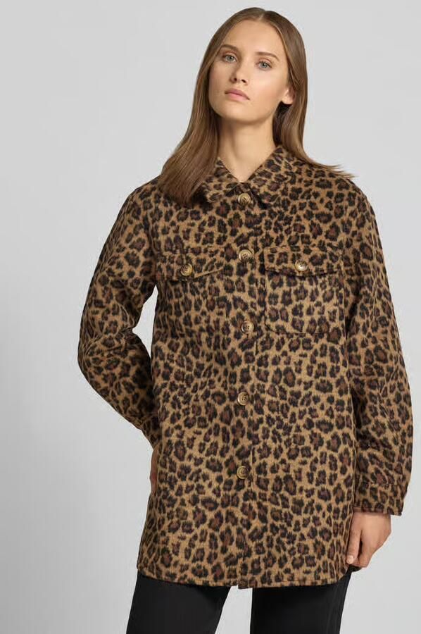 Pieces oversized hemdjack met platte kraag model 'SAGA' - Foto 8