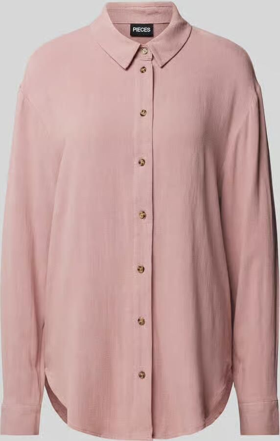 Pieces Oversized overhemdblouse met knoopsluiting model 'VINSTY' - Foto 2