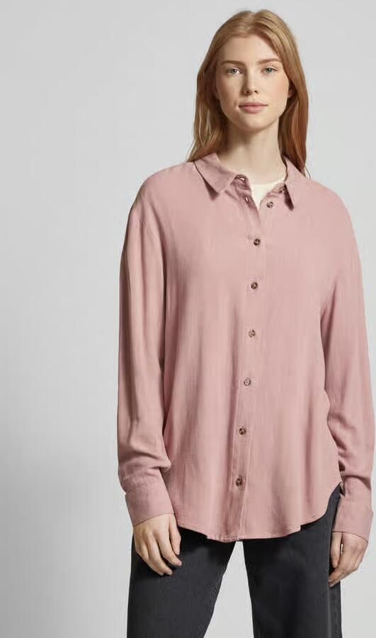 Pieces Oversized overhemdblouse met knoopsluiting model 'VINSTY' - Foto 4