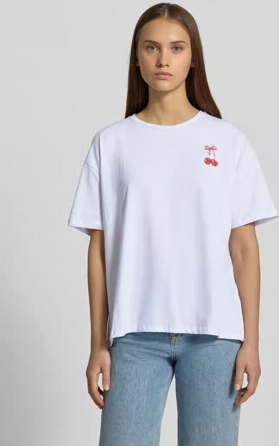 Pieces Oversized T-shirt van puur katoen model 'MIKKA' - Foto 3