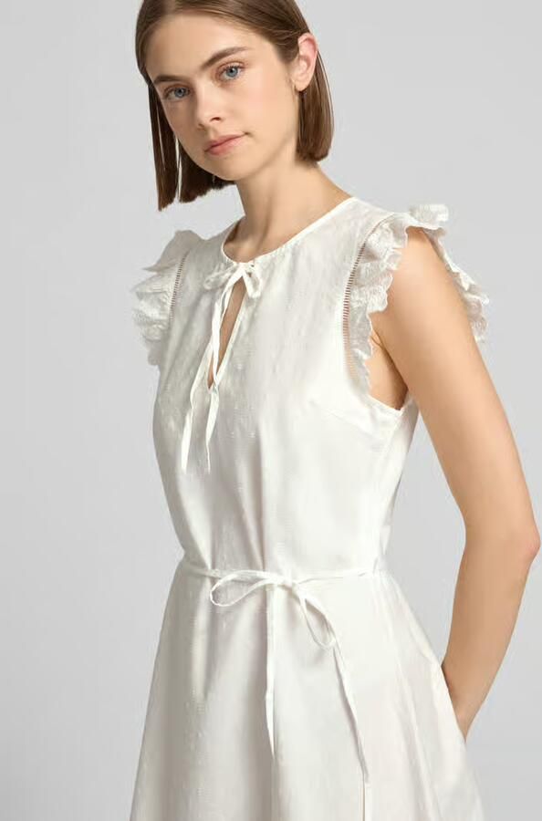 Pieces Rechte blousejurk van puur katoen model 'PCGOLDIE' - Foto 5