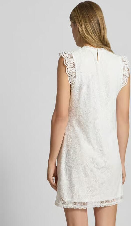 Pieces Regular fit kanten jurk met geschulpte zoom model 'OLLINE'