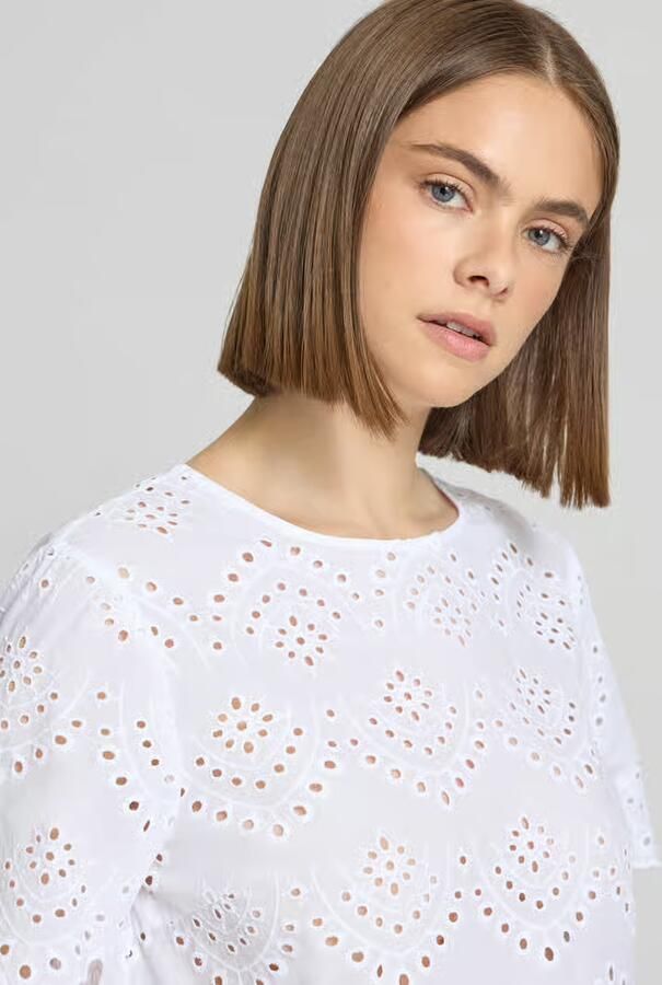 Pieces regular fit blouseshirt van puur katoen model 'VILDE' - Foto 4