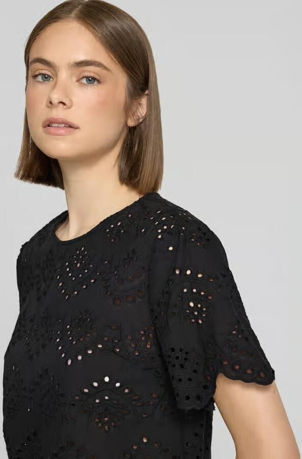 Pieces regular fit blouseshirt van puur katoen model 'VILDE'