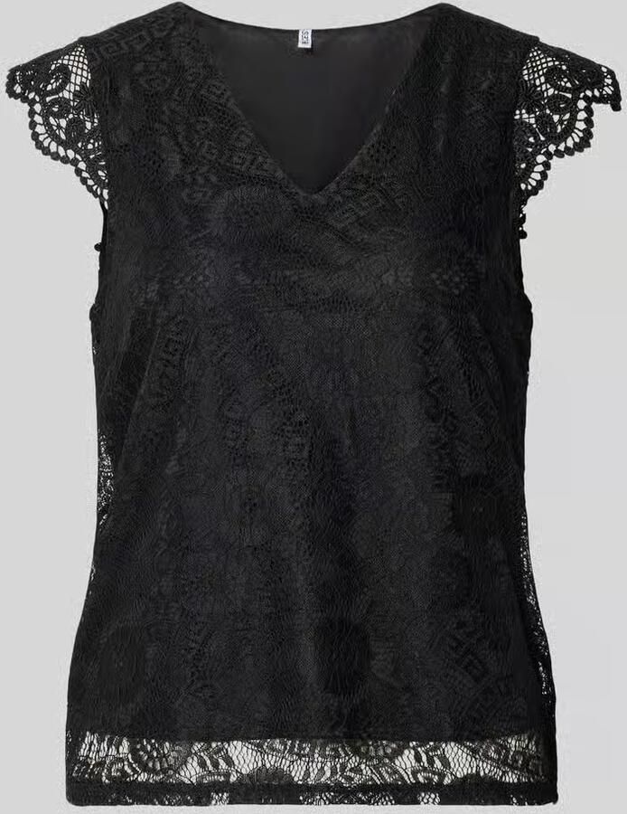 Pieces Kanten top PCOLLINE SL LACE V-NECK TOP WVN NOOS - Foto 2
