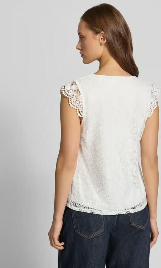 Pieces Kanten top PCOLLINE SL LACE V-NECK TOP WVN NOOS - Foto 7