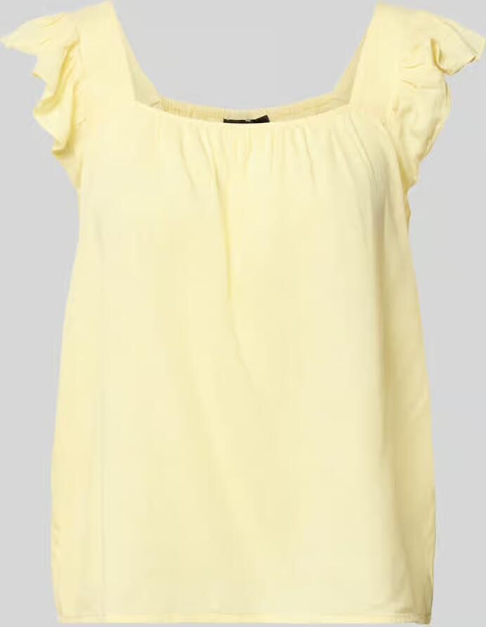 Pieces regular fit blousetop van mix van katoen en linnen model 'PIA' - Foto 2