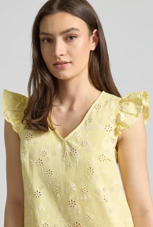 Pieces regular fit blousetop van puur katoen model 'BANNA'