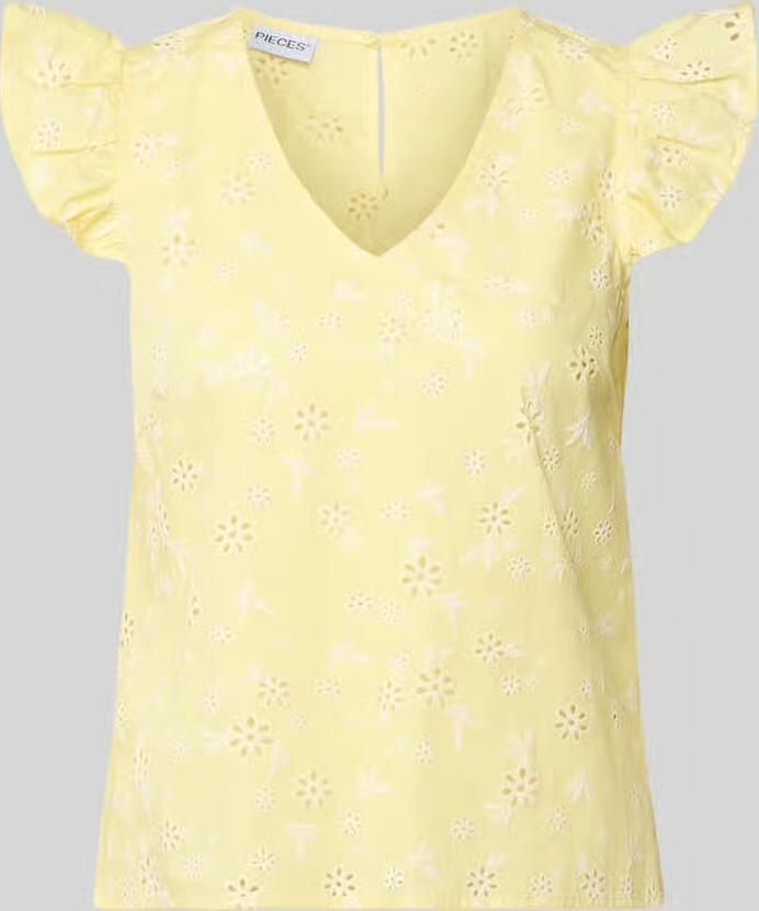 Pieces regular fit blousetop van puur katoen model 'BANNA' - Foto 2