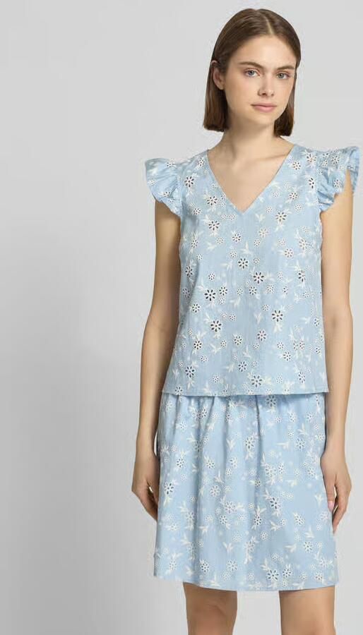 Pieces regular fit blousetop van puur katoen model 'BANNA' - Foto 4