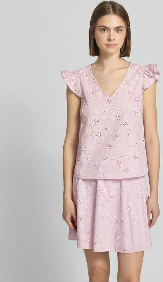 Pieces regular fit blousetop van puur katoen model 'BANNA' - Foto 2