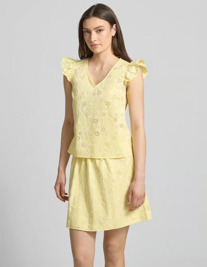 Pieces regular fit blousetop van puur katoen model 'BANNA' - Foto 2