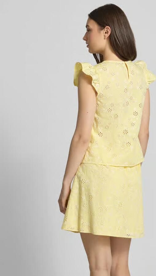Pieces regular fit blousetop van puur katoen model 'BANNA'