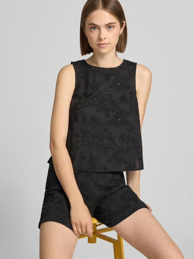 Pieces regular fit blousetop van puur katoen model 'PCGINGER'