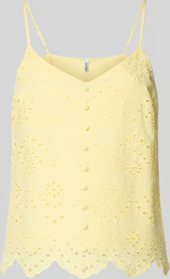 Pieces regular fit blousetop van puur katoen model 'VILDE' - Foto 2