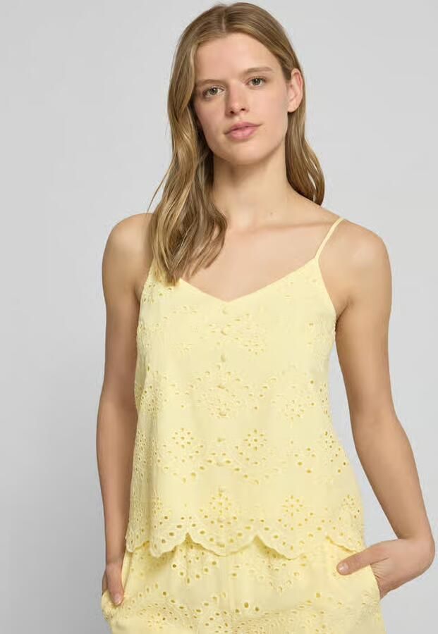 Pieces regular fit blousetop van puur katoen model 'VILDE'