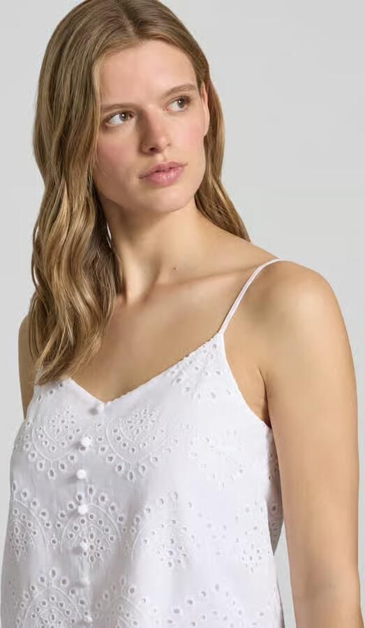 Pieces regular fit blousetop van puur katoen model 'VILDE'