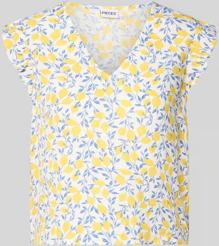 Pieces regular fit blousetop van zuivere viscose model 'BARRI' - Foto 2