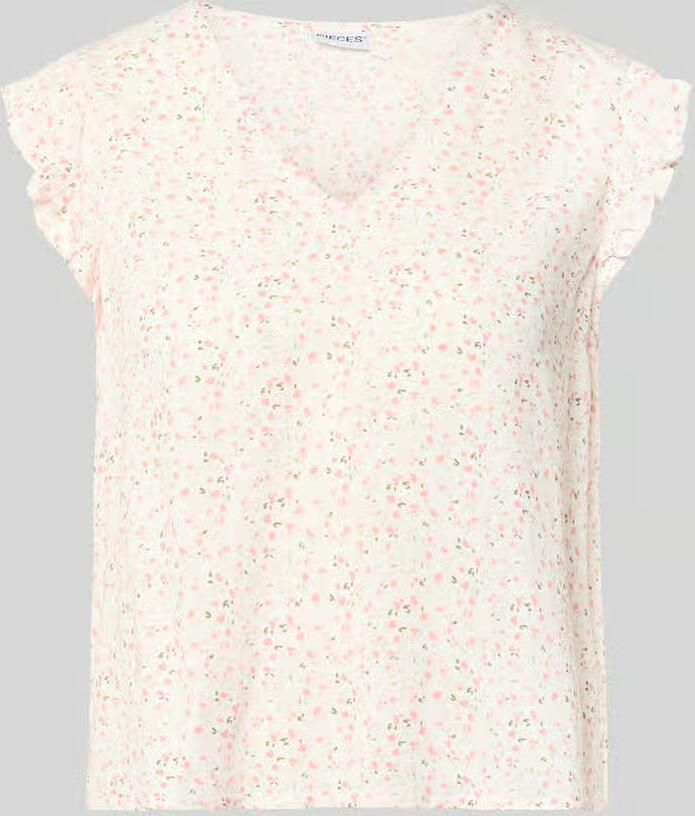 Pieces regular fit blousetop van zuivere viscose model 'BARRI' - Foto 2