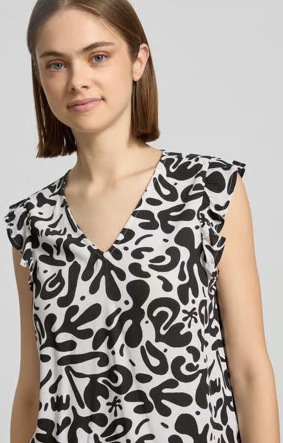 Pieces regular fit blousetop van zuivere viscose model 'BARRI'
