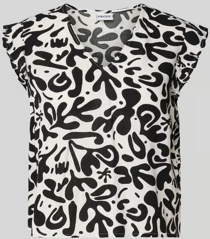 Pieces regular fit blousetop van zuivere viscose model 'BARRI' - Foto 2