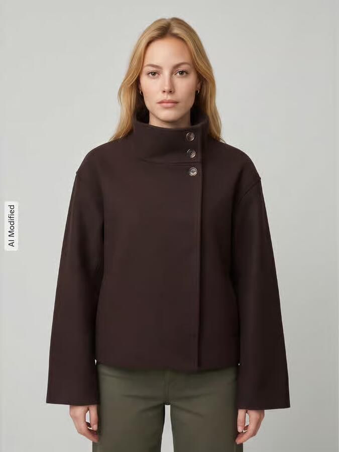 Pieces Regular fit blouson met opstaande kraag model 'GNES' - Foto 3