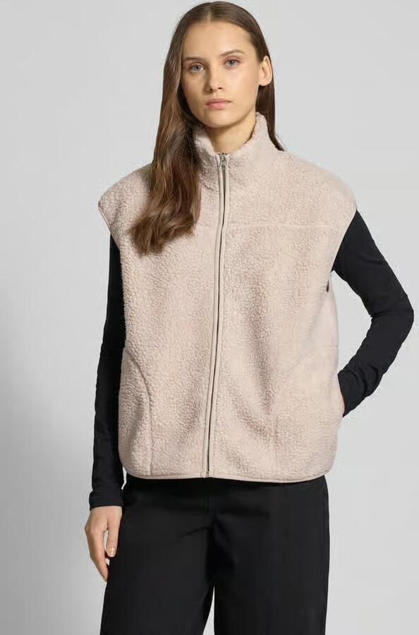 Pieces Comfort fit gilet van teddybont met opstaande kraag model 'SADIA' - Foto 3