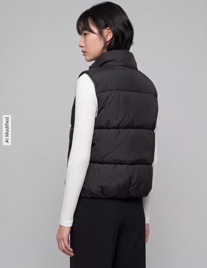 Pieces Regular fit bodywarmer met opstaande kraag model 'BEE NEW' - Foto 3