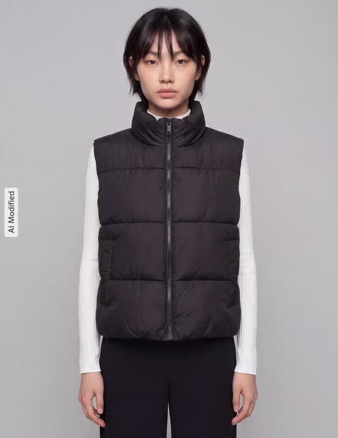 Pieces Regular fit bodywarmer met opstaande kraag model 'BEE NEW' - Foto 2