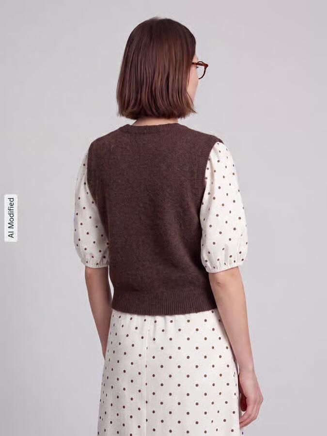 Pieces Regular fit bodywarmer met v-hals model 'SALLY' - Foto 2