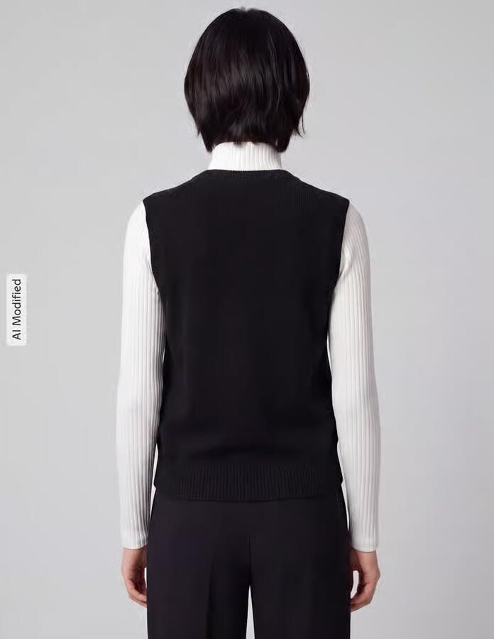 Pieces Regular fit bodywarmer met v-hals model 'SALLY' - Foto 2