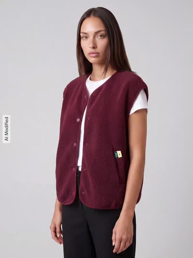 Pieces Regular fit bodywarmer met zijwaartse steekzakken model 'KATTY' - Foto 5