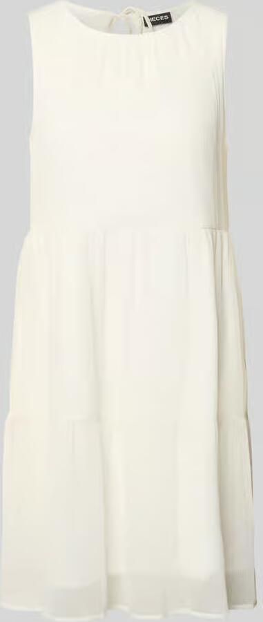 Pieces regular fit chiffonjurk in crêpe-look model 'LARA' - Foto 2