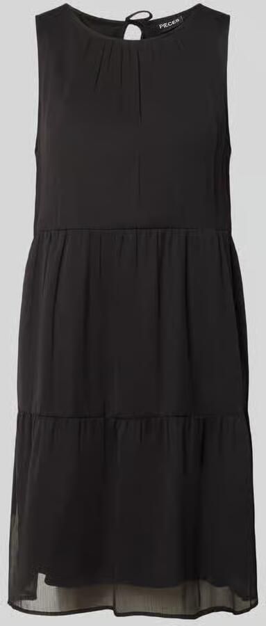 Pieces regular fit chiffonjurk in crêpe-look model 'LARA' - Foto 2
