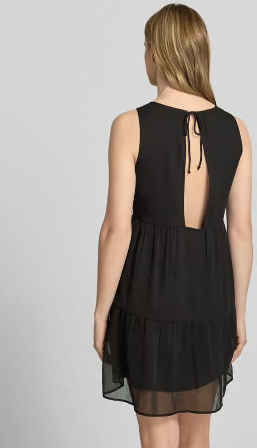 Pieces regular fit chiffonjurk in crêpe-look model 'LARA'