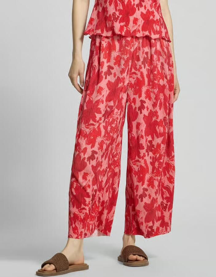 Pieces regular fit culotte met all-over motief model 'FLORA' - Foto 2