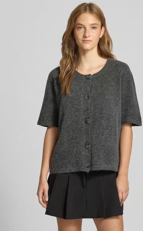 Pieces Regular fit gebreid jack met korte mouwen model 'JIKO' - Foto 2
