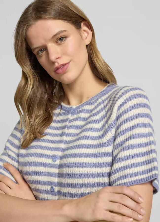 Pieces regular fit gebreid jack met wol model 'MALOU'