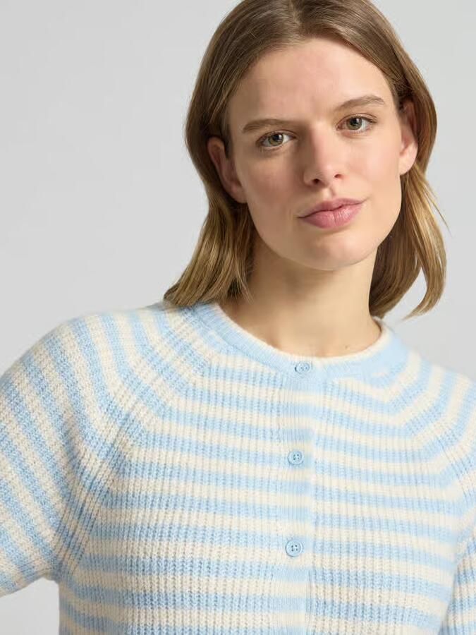 Pieces regular fit gebreid jack met wol model 'MALOU'