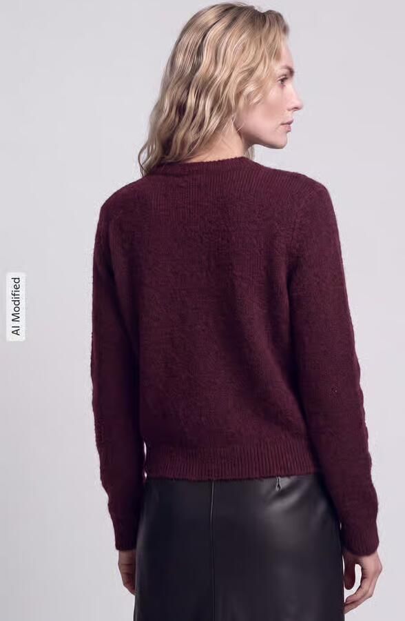 Pieces regular fit gebreid jack met wol model 'MALOU' - Foto 3
